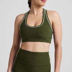 Beyond Yoga-Spacedye Ready Bra-army green heather